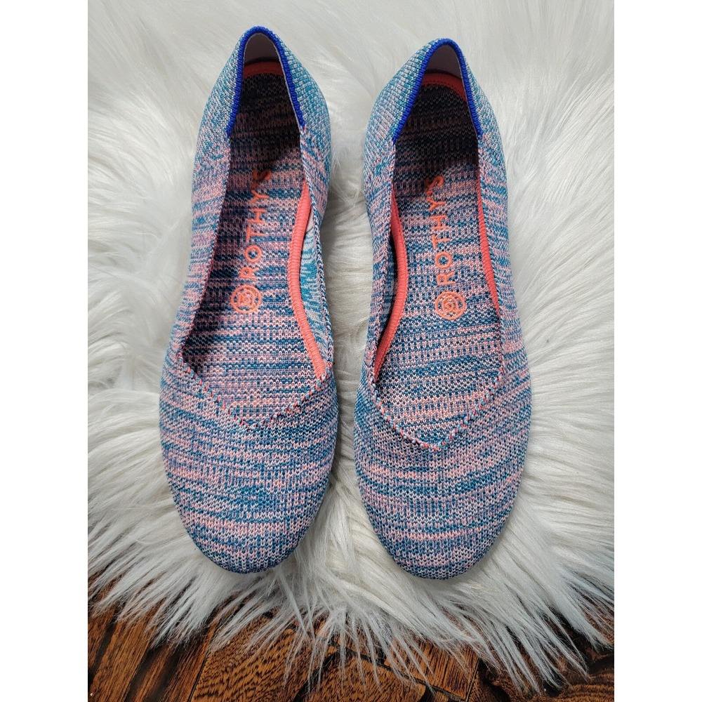Rothy's Turquoise Melange Round Toe Ballet Flats Women's Size 8.5